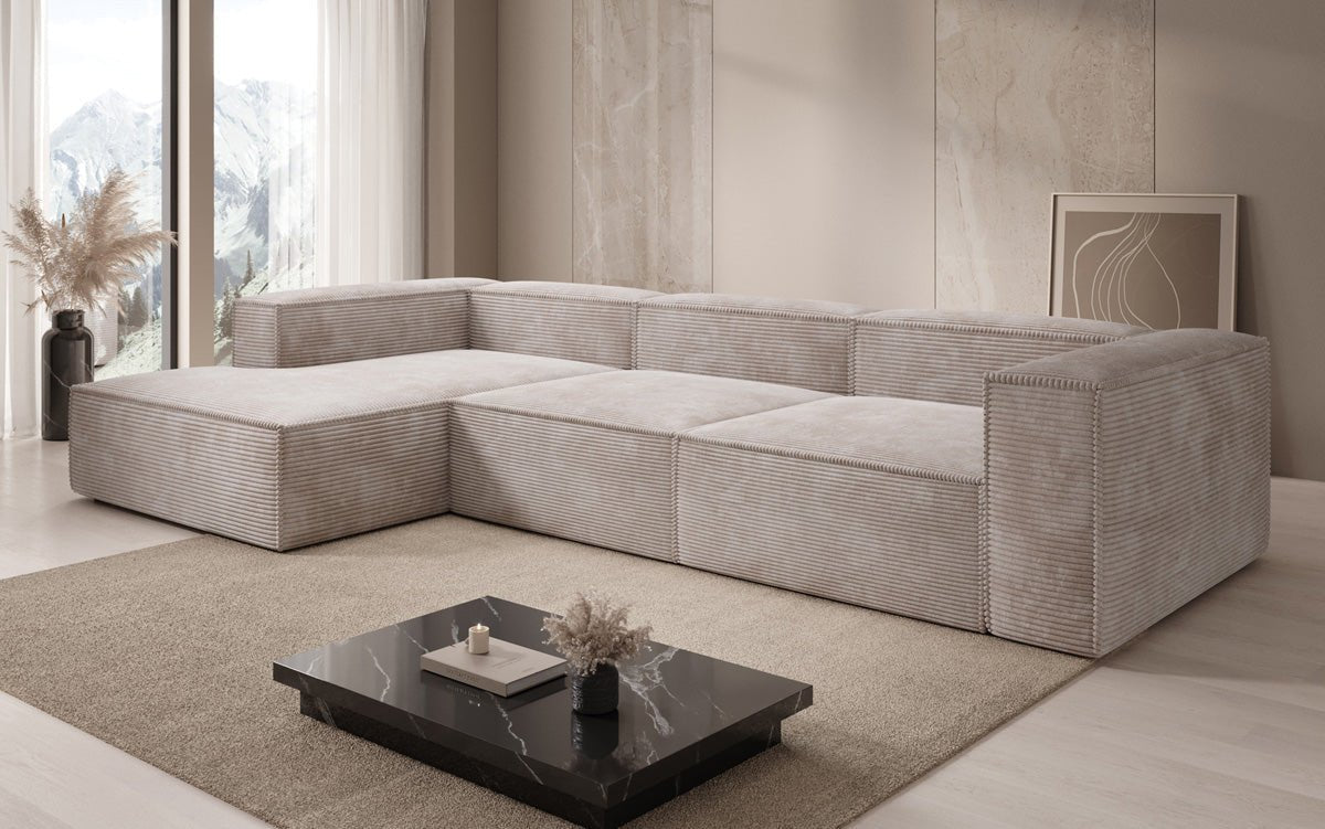 Designer Sofa Lesley L in Cord