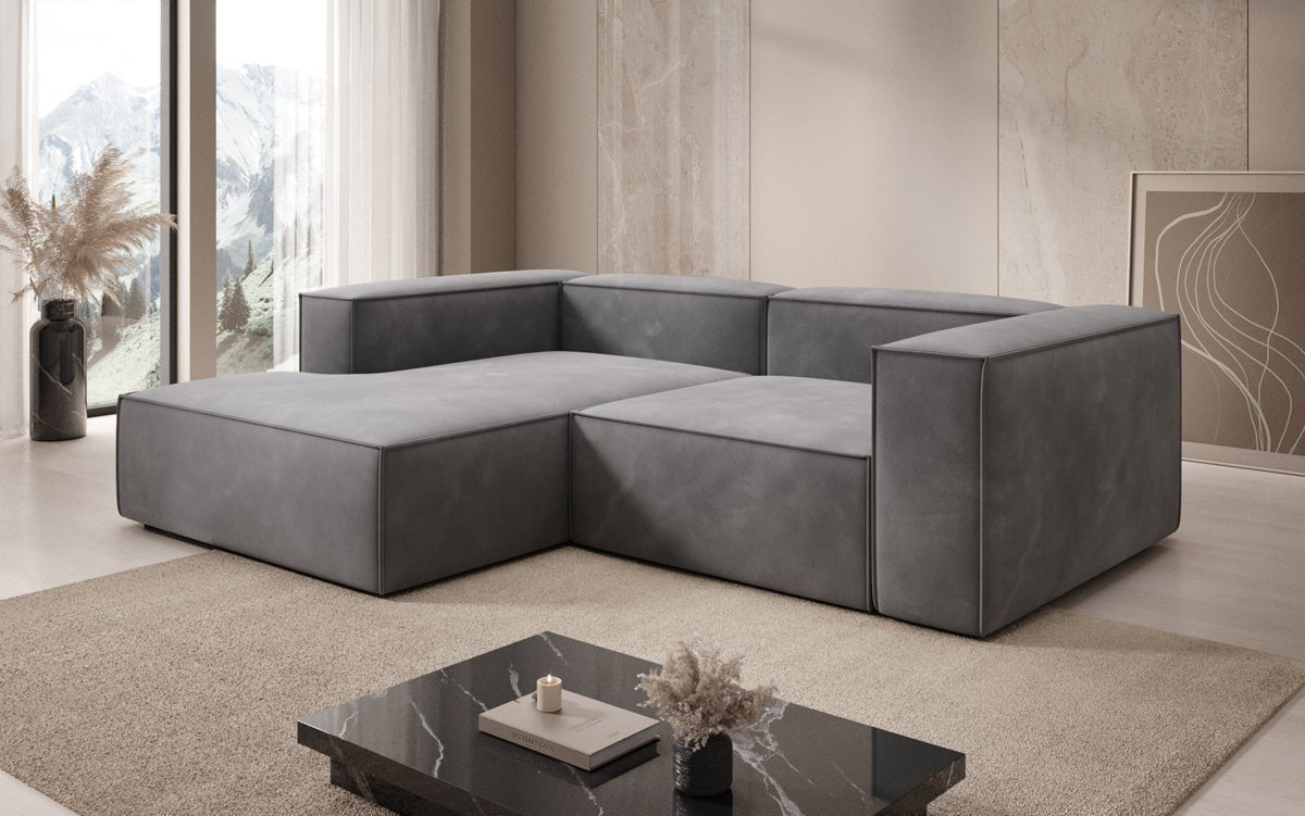 Designer Sofa Lesley L Mini in Samt