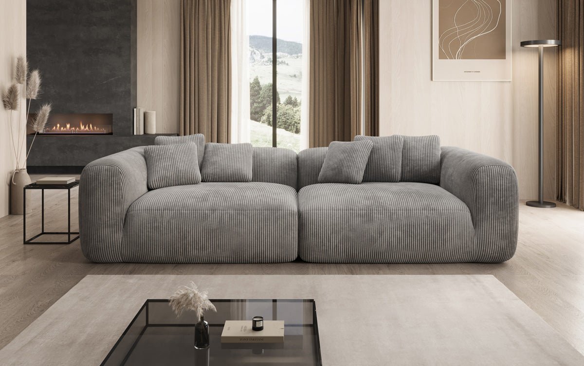 Canapé design Tully 3 places en Côtelé (ultra confortable)