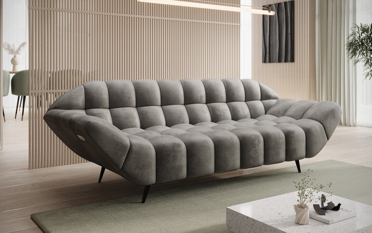 Designer 3 Sitzer Sofa Amora in Samt