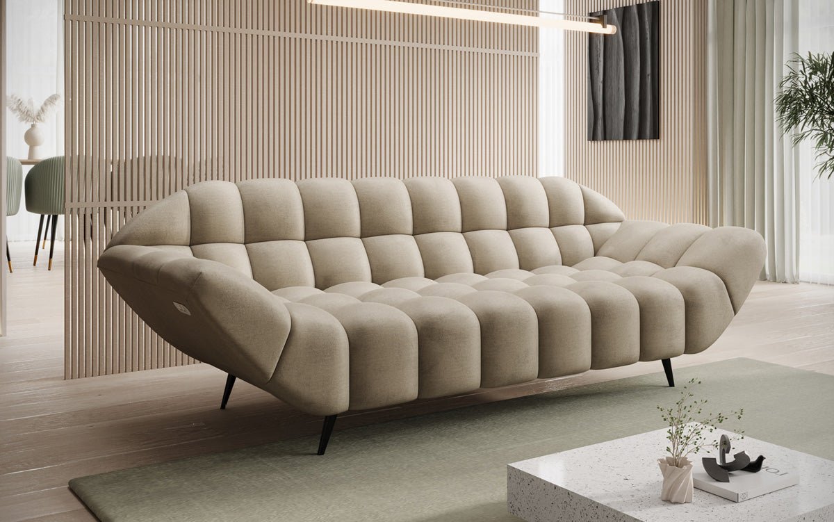 Designer 3 Sitzer Sofa Amora in Samt