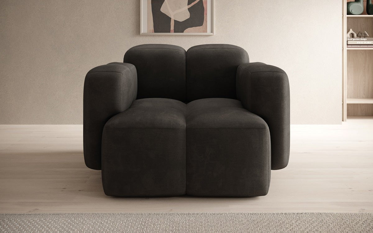 Designer Sofa-Sessel Celly in Samt