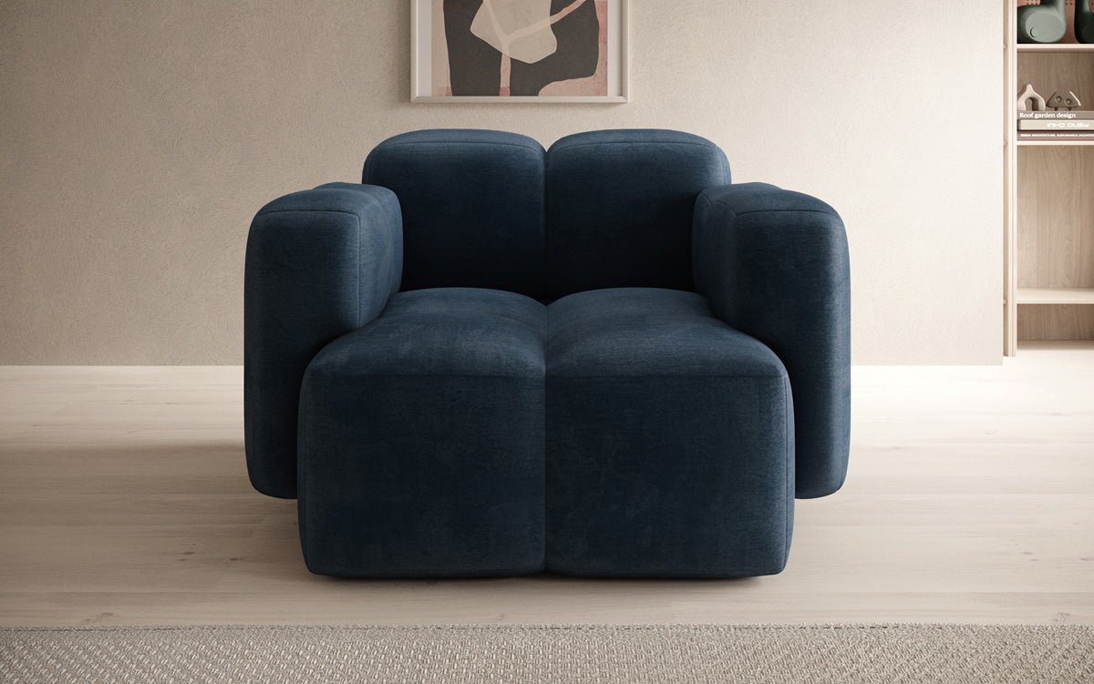 Designer Sofa-Sessel Celly in Samt