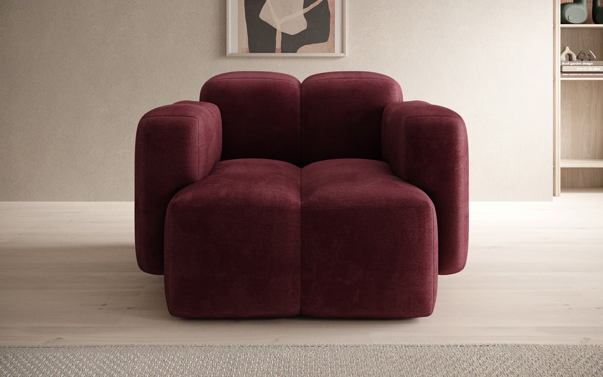 Designer Sofa-Sessel Celly in Samt