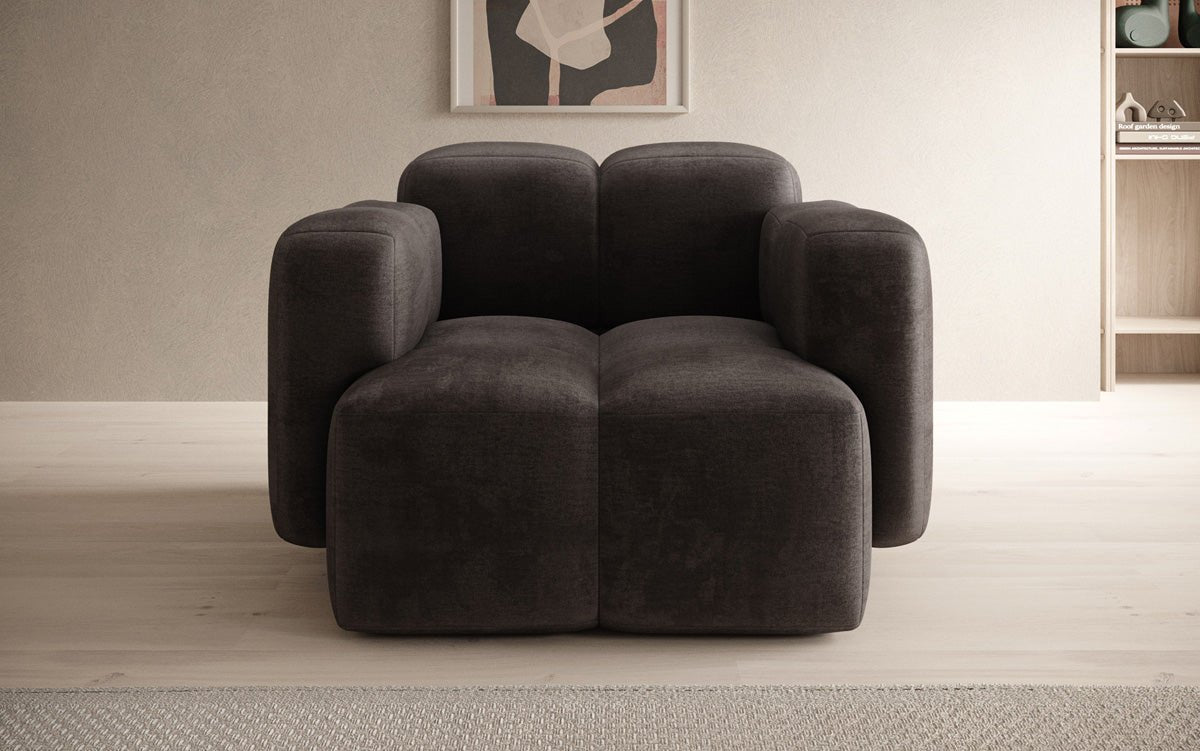 Designer Sofa-Sessel Celly in Samt