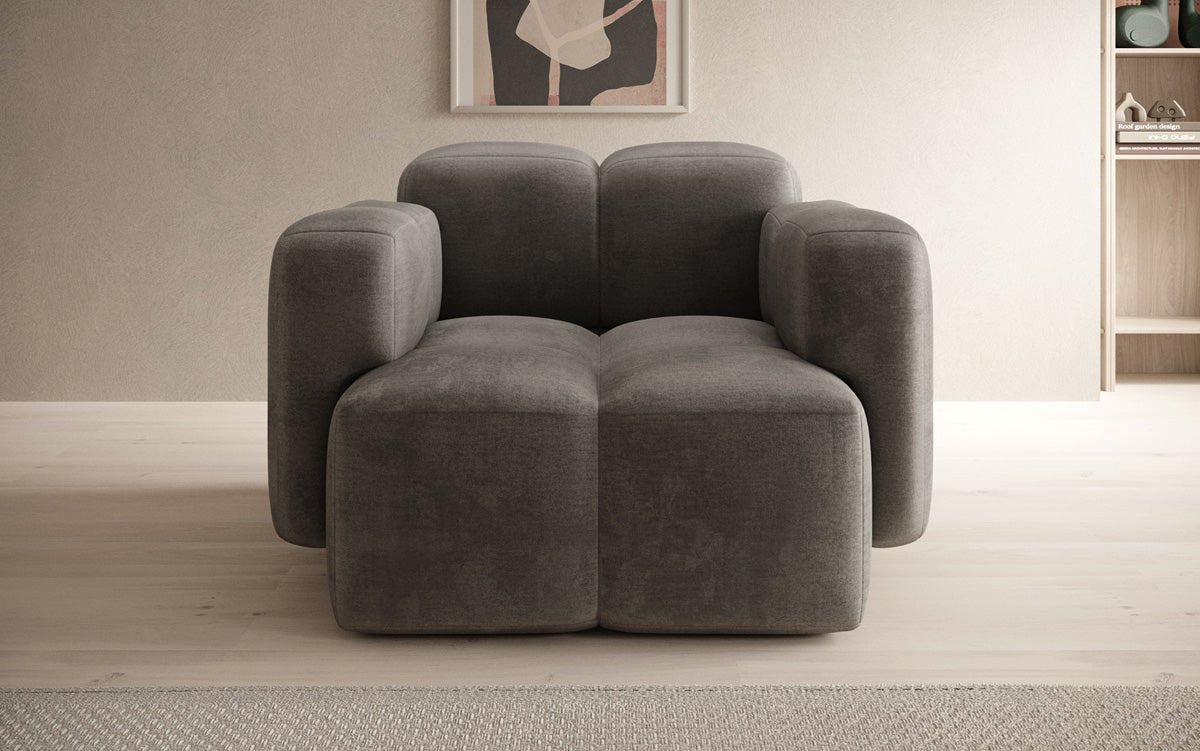 Designer Sofa-Sessel Celly in Samt