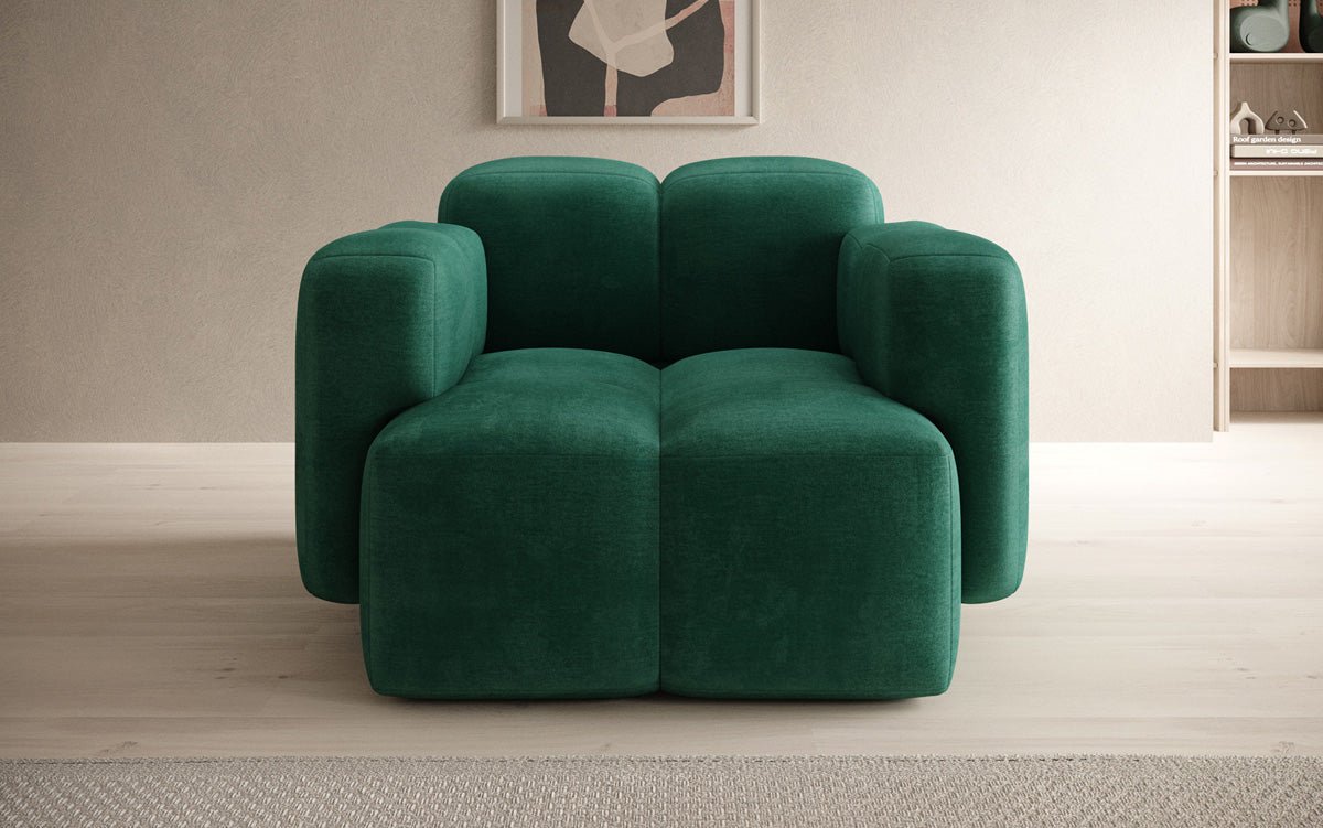 Designer Sofa-Sessel Celly in Samt