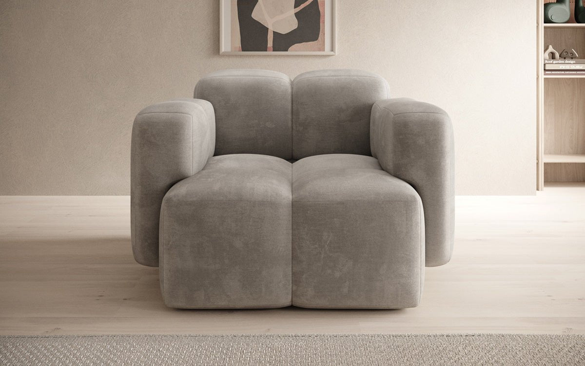 Designer Sofa-Sessel Celly in Samt