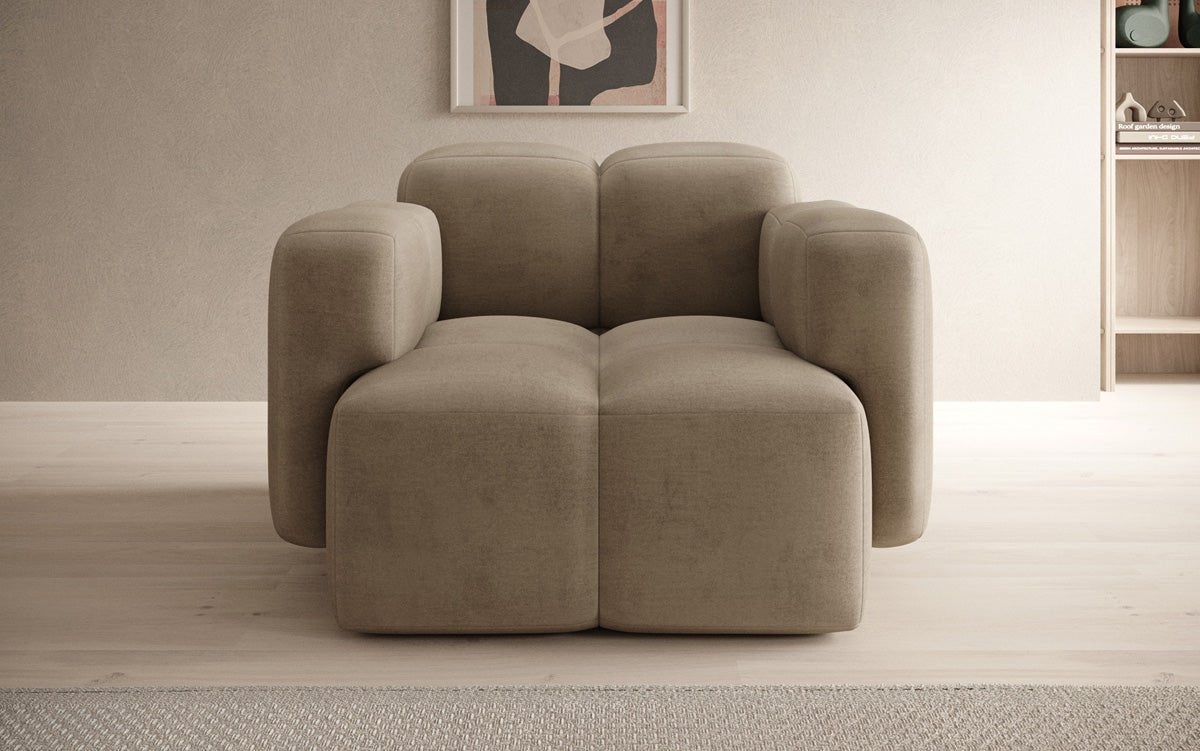 Designer Sofa-Sessel Celly in Samt