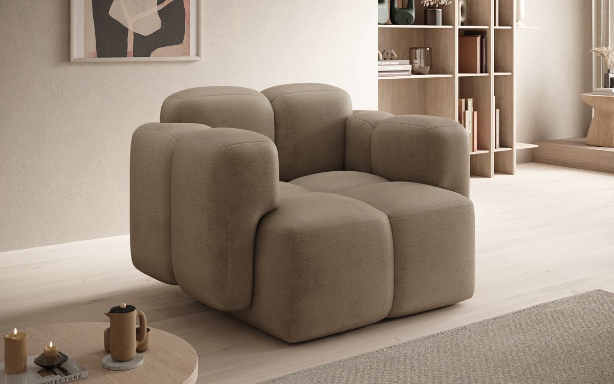 Designer Sofa-Sessel Celly in Samt