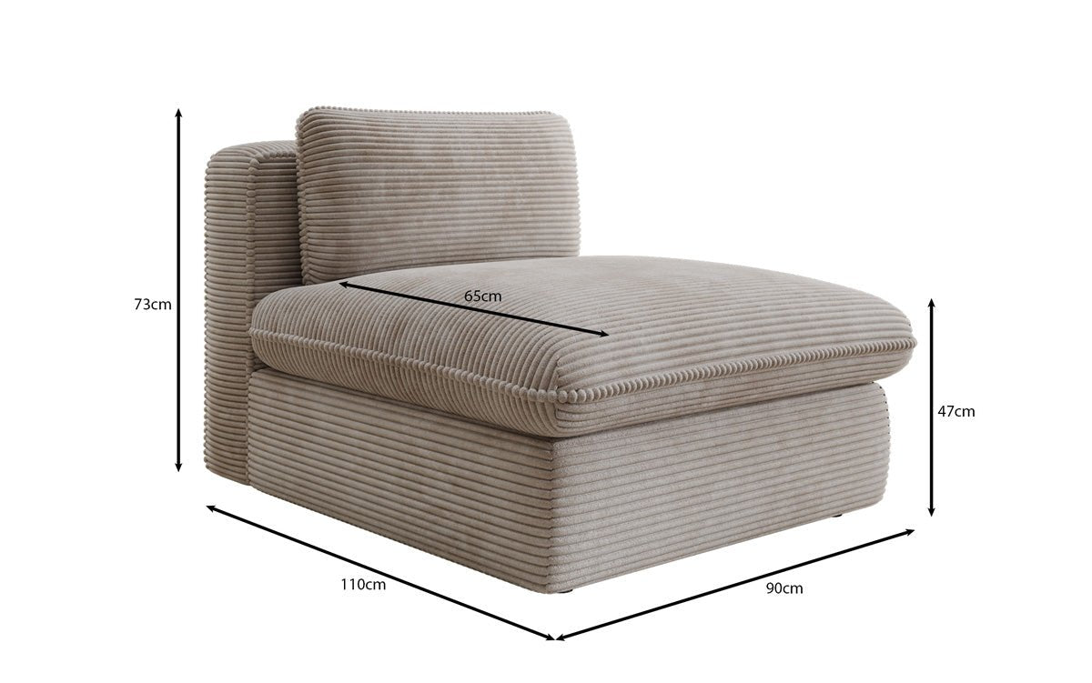 Designer Sofa-Sessel Cuddle in Cord