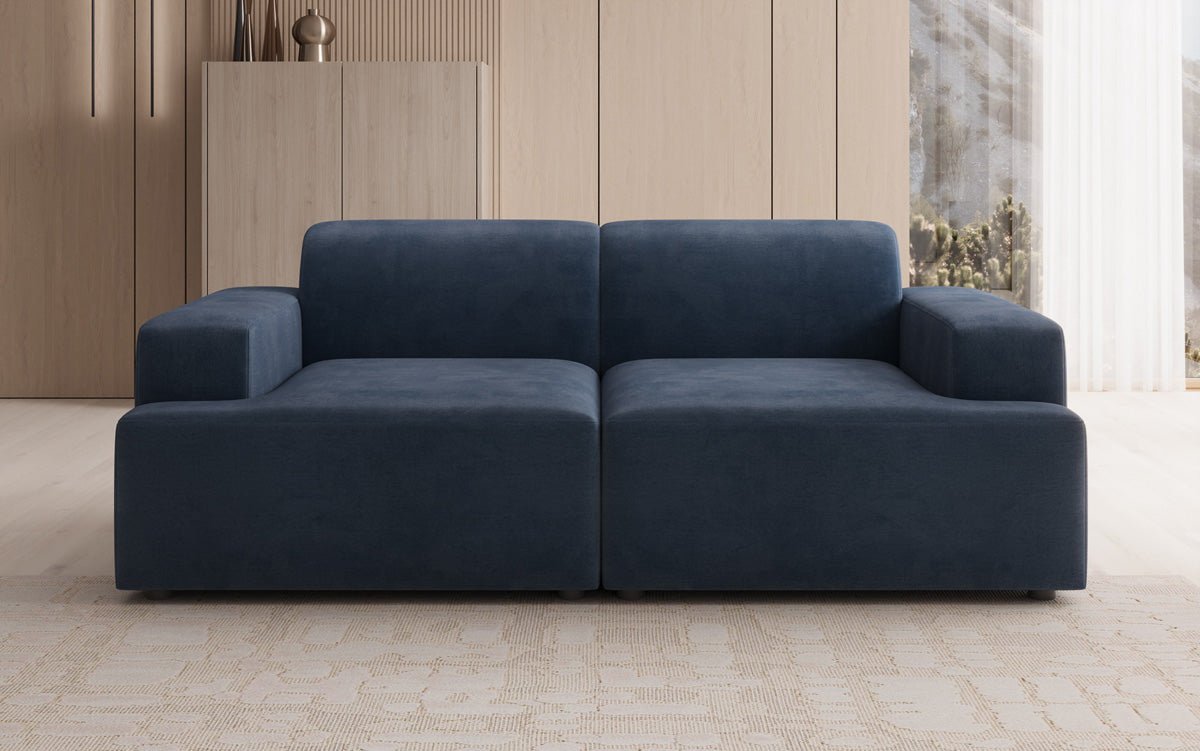 Designer 2 Sitzer Sofa Monza in Samt