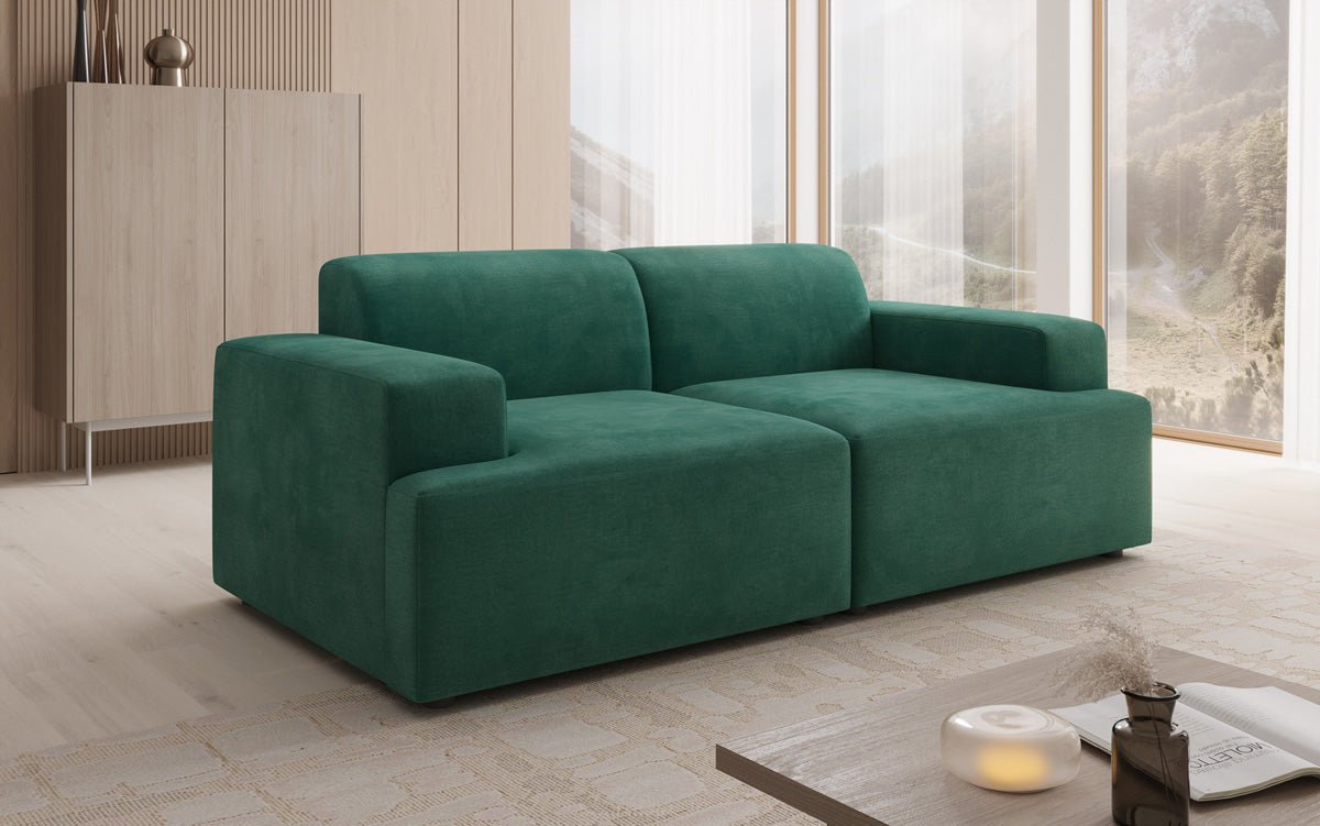 Designer 2 Sitzer Sofa Monza in Samt