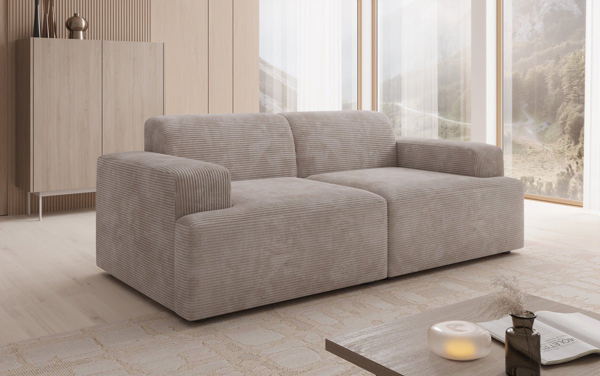 Designer 2 Sitzer Sofa Monza in Cord