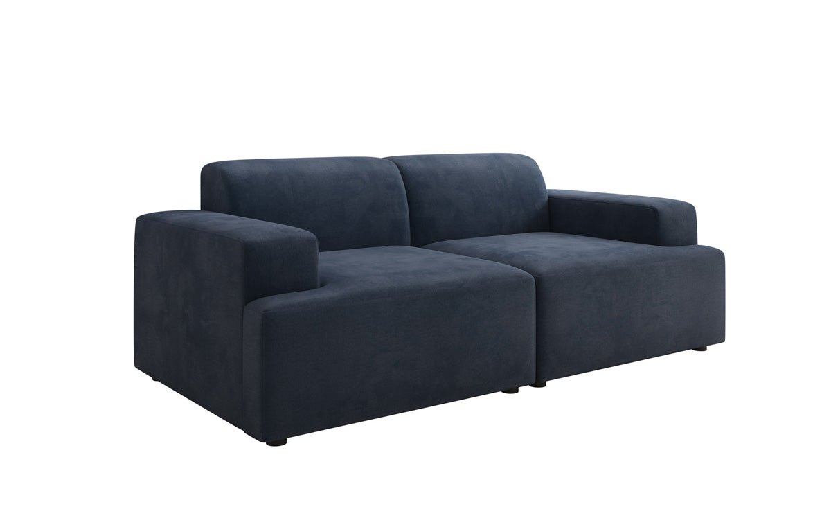 Designer 2 Sitzer Sofa Monza in Samt