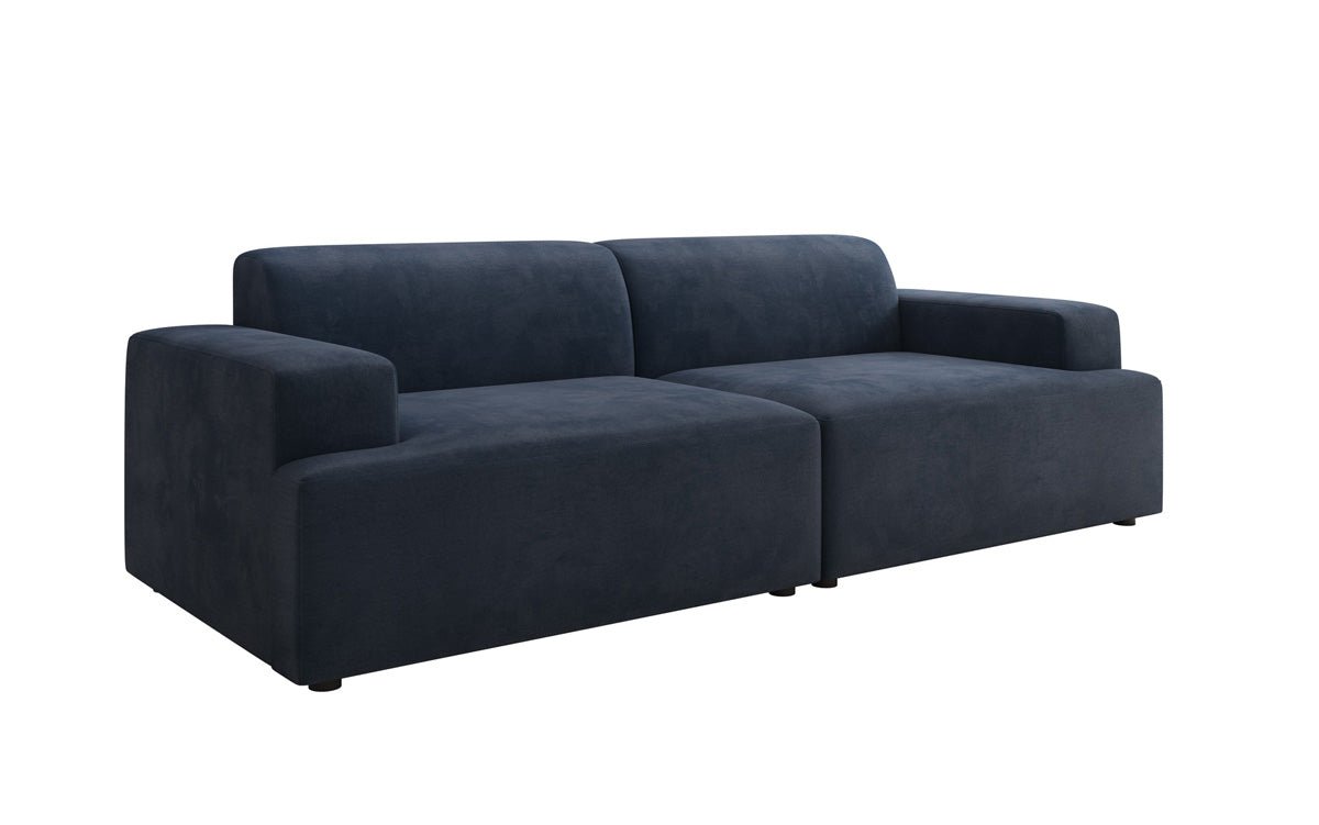 Designer 3 Sitzer Sofa Monza in Samt