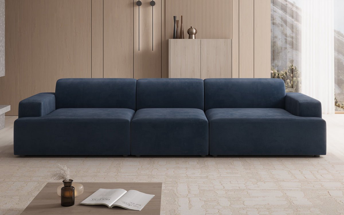 Designer Sofa Monza 3 Sitzer XXL in Samt