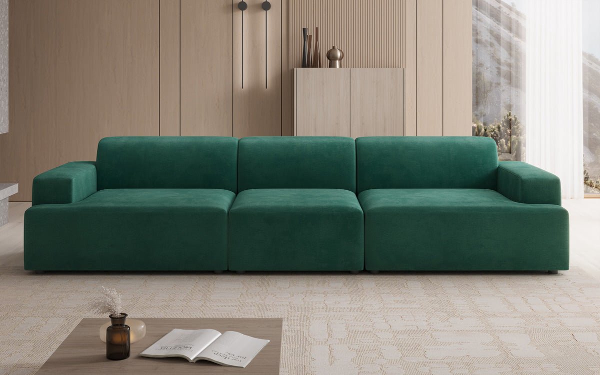Designer Sofa Monza 3 Sitzer XXL in Samt