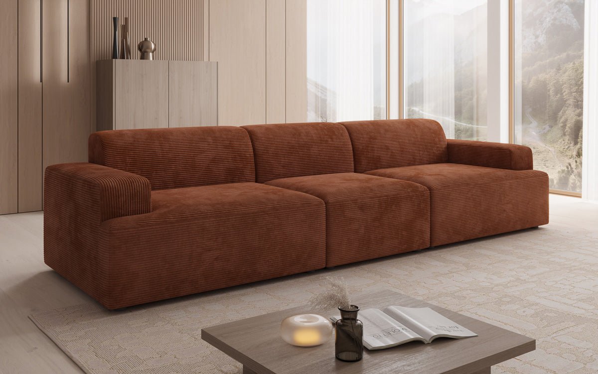 Designer Sofa Monza 3 Sitzer XXL in Cord