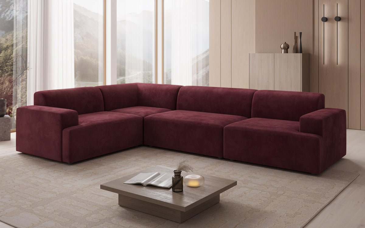 Designer Sofa Monza Wohnlandschaft L in Samt