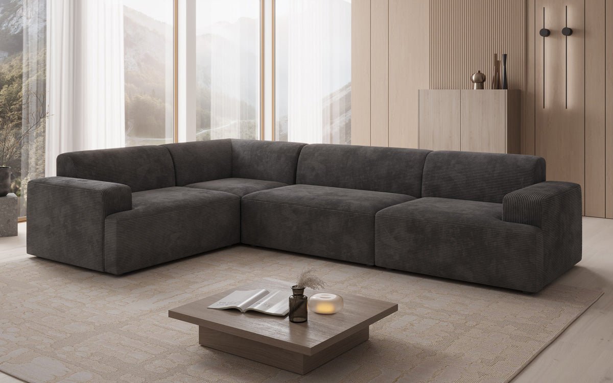 Designer Sofa Monza Wohnlandschaft L in Cord