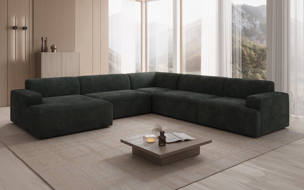 Designer Sofa Monza Wohnlandschaft U XXL in Cord