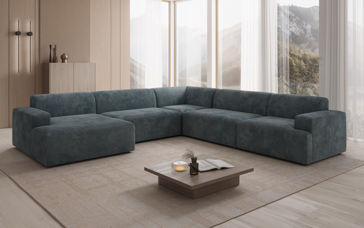 Designer Sofa Monza Wohnlandschaft U XXL in Cord