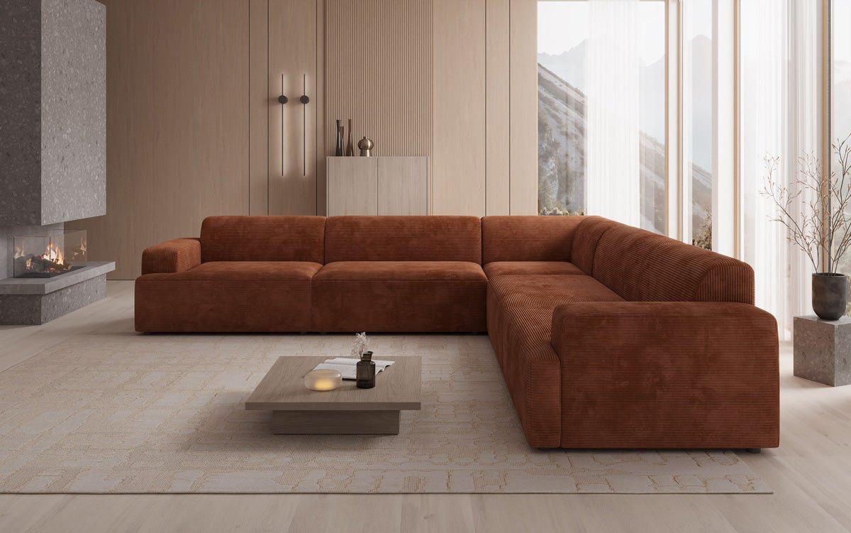 Designer Sofa Monza Wohnlandschaft L XXL in Cord
