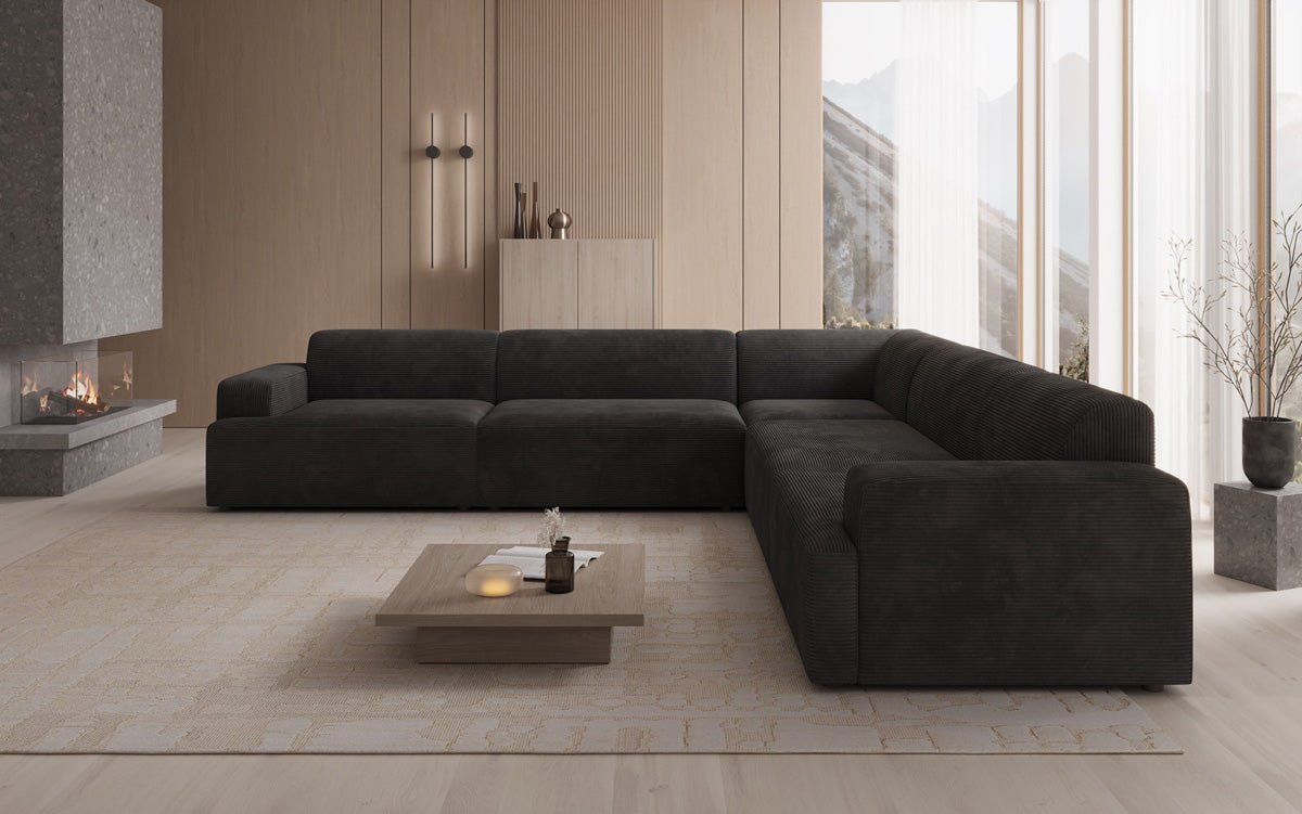 Designer Sofa Monza Wohnlandschaft L XXL in Cord