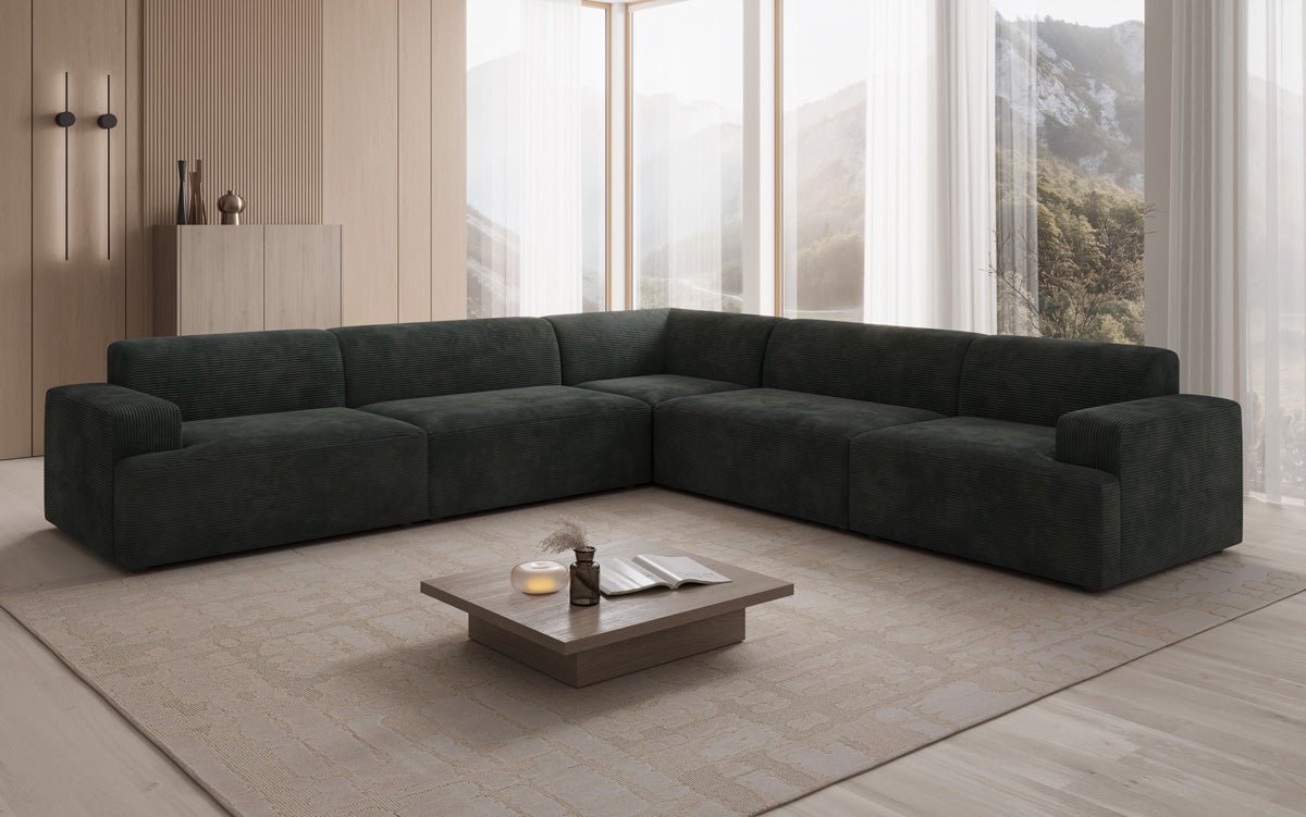 Designer Sofa Monza Wohnlandschaft L XXL in Cord