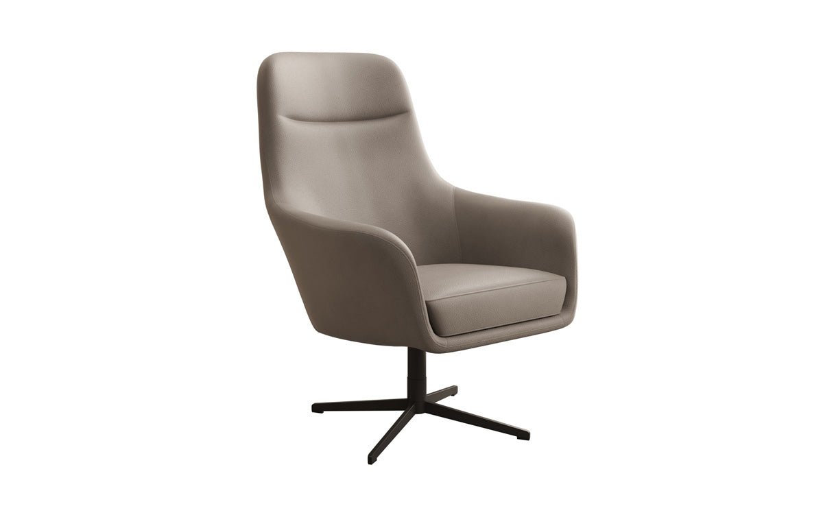 Designer Sessel Ren 360° Drehfunktion in Echtleder