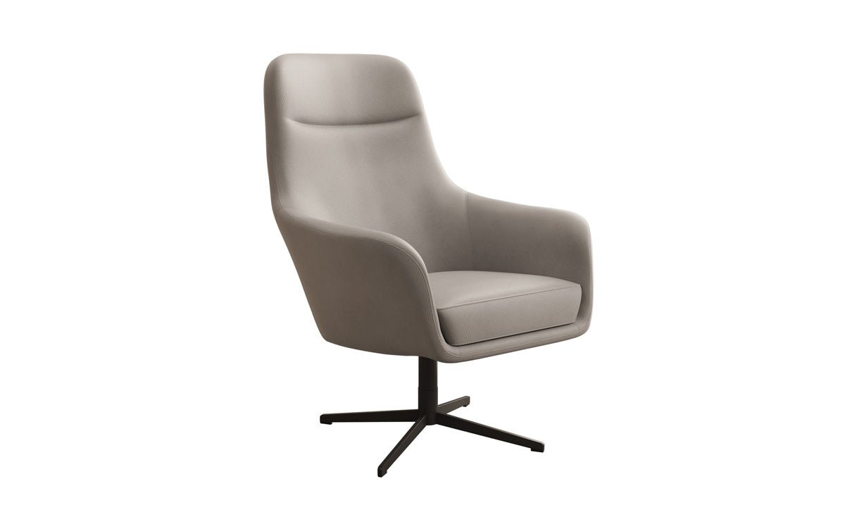 Designer Sessel Ren 360° Drehfunktion in Echtleder
