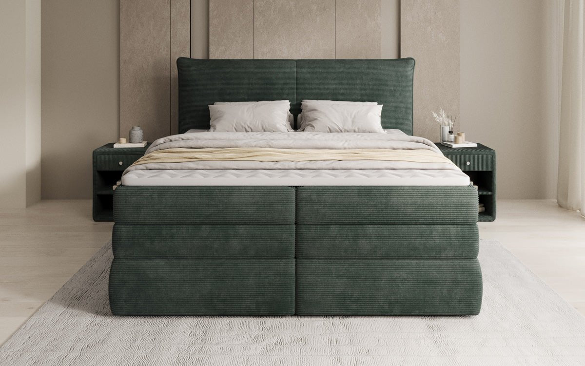 Boxspringbett Avelora mit Stauraum in Cord