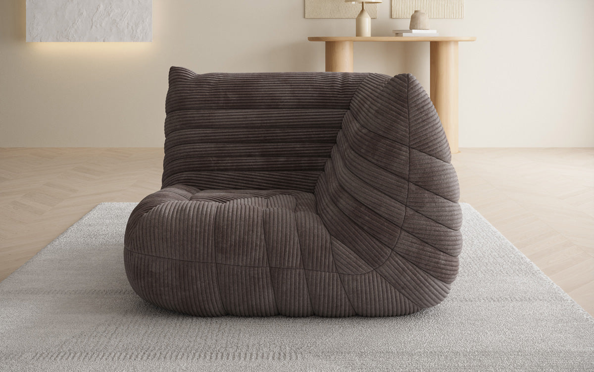Designer Eckmodul Sofa-Sessel Calmo in Cord