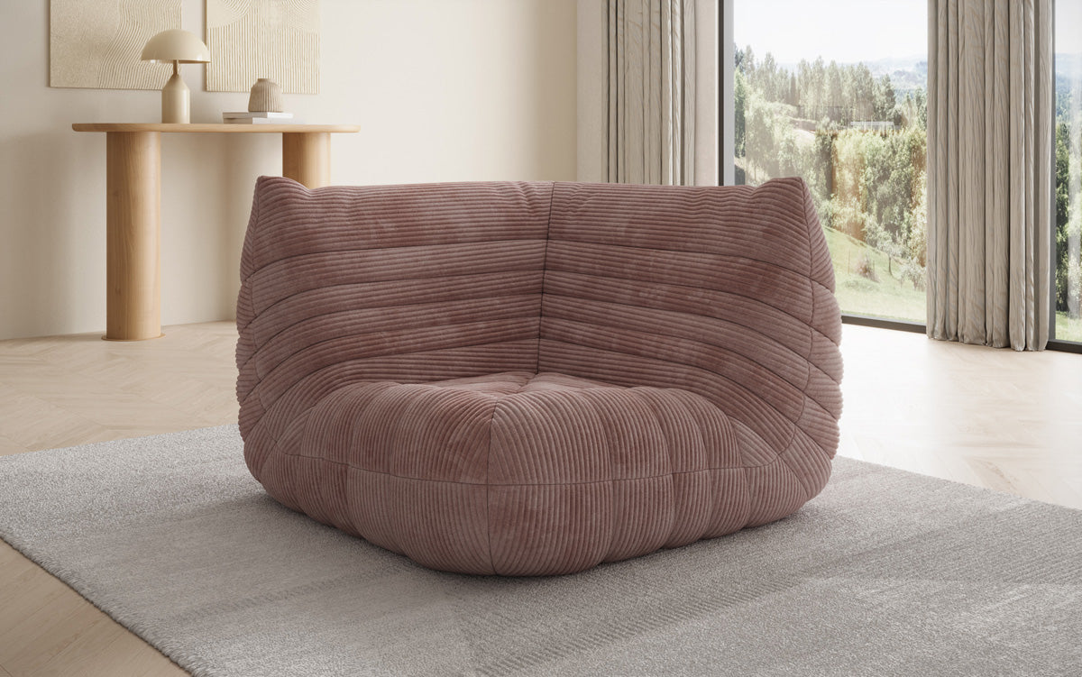 Designer Eckmodul Sofa-Sessel Calmo in Cord