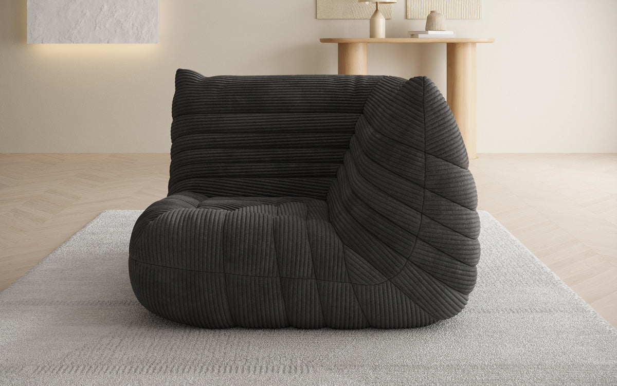 Designer Eckmodul Sofa-Sessel Calmo in Cord