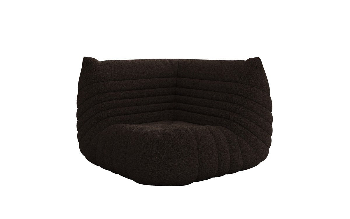 Designer Eckmodul Sofa-Sessel Calmo in Teddy Bouclé