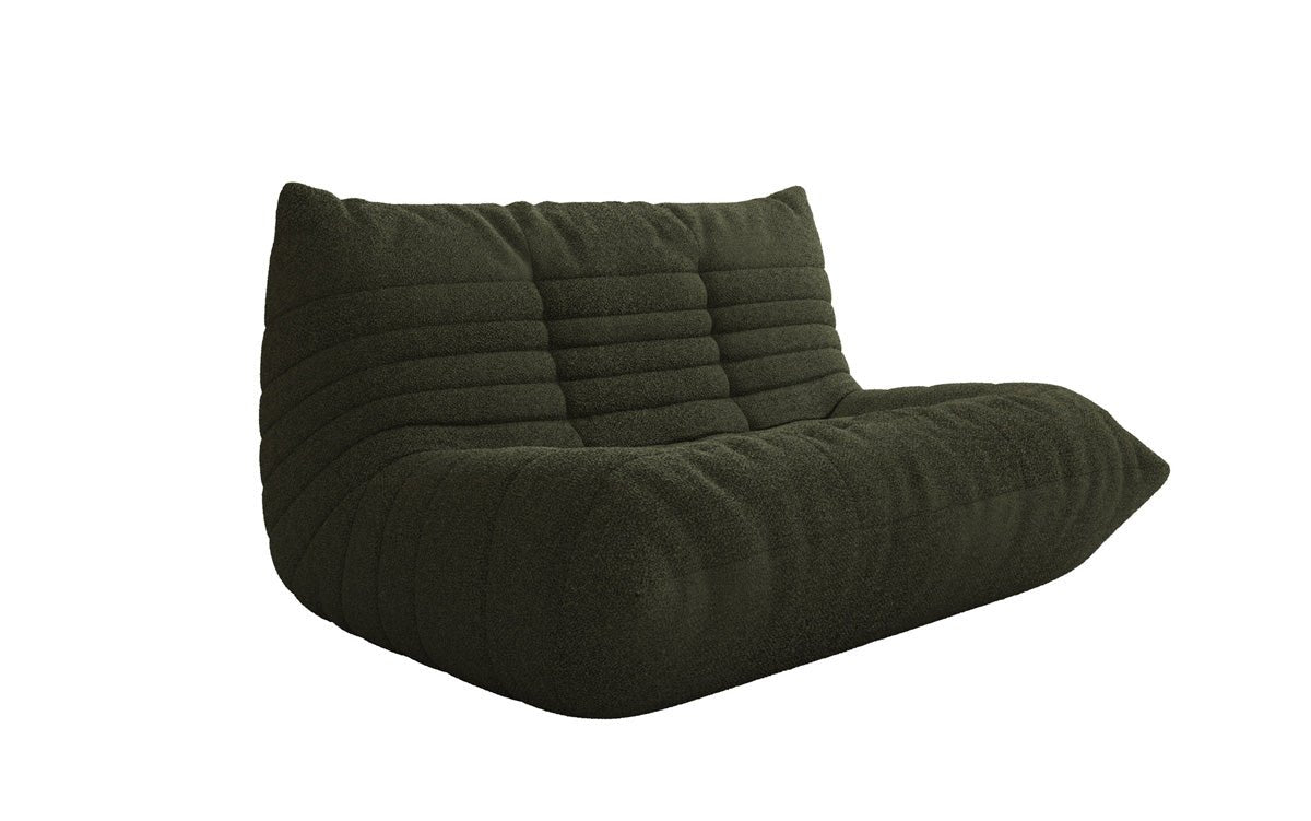 Designer 2 Sitzer Sofa Calmo in Teddy Bouclé