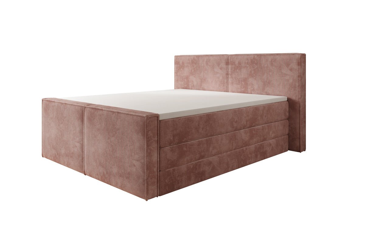 Boxspringbett Ophelia II mit hochklappbarem Stauraum in Cord