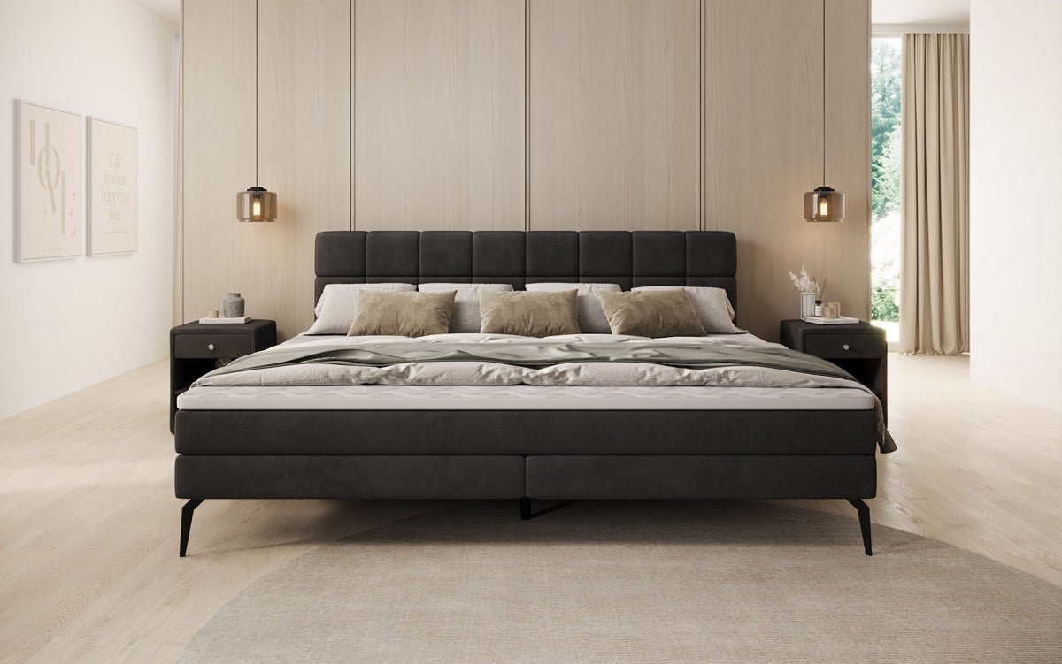 Familien Boxspringbett Savona – 220/240x200 in Samt