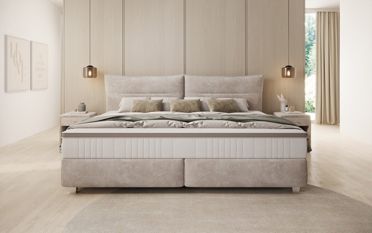 Familien Boxspringbett Aurelio in 220/240x200 in Cord