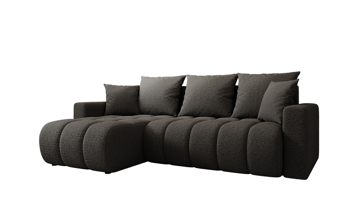 Designer Sofa Giulio L mit Schlaf- und Klappfunktion in Bouclé