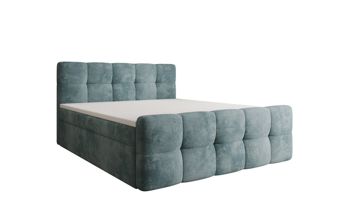 Boxspringbett Cozy in Cord mit Stauraum