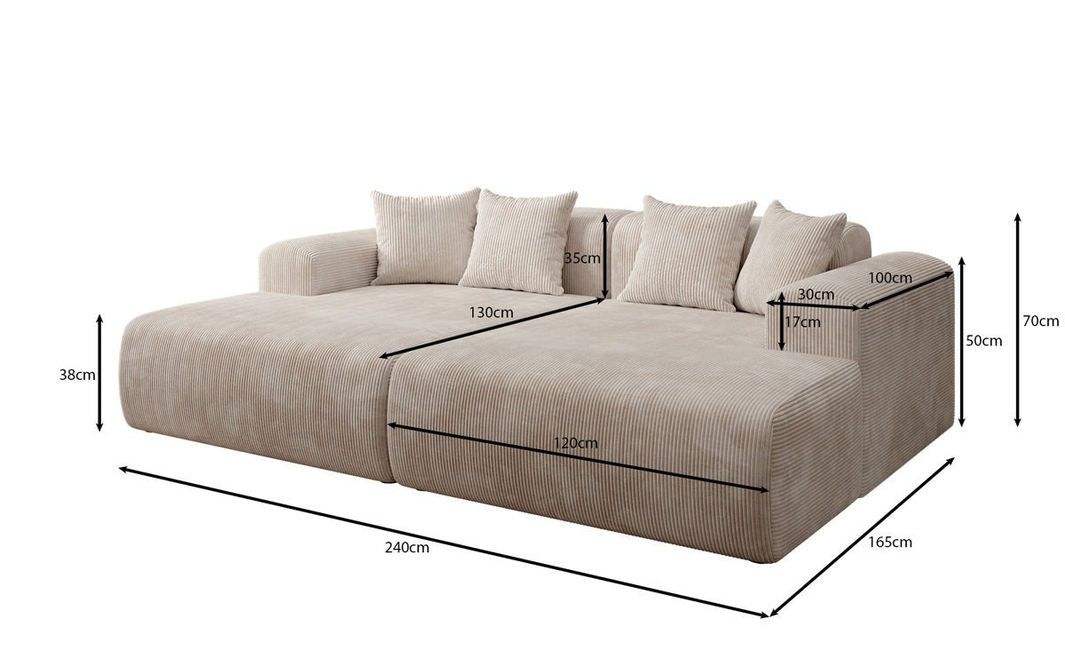 Designer Lounge-Sofa Shelly in Cord