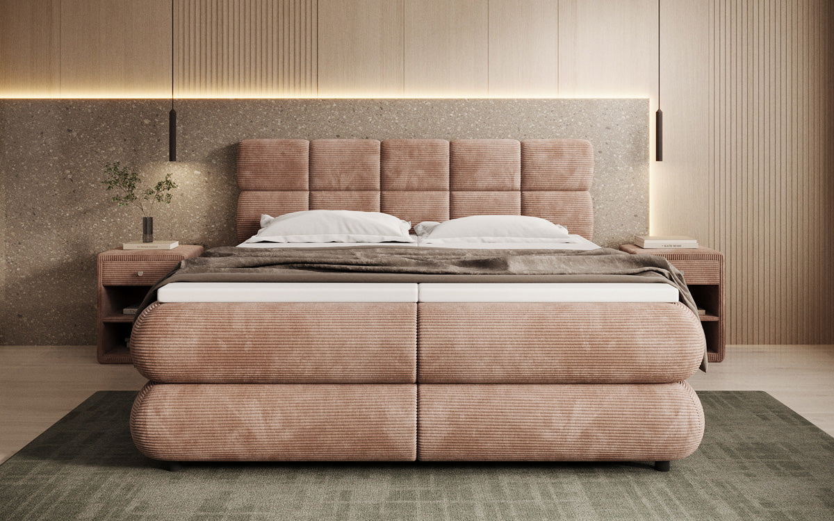 Boxspringbett Relana - elektrisch verstellbar in Cord