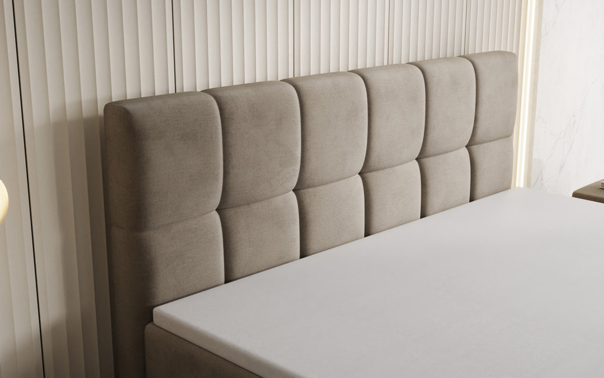 Boxspringbett Windsor mit Stauraum in Samt