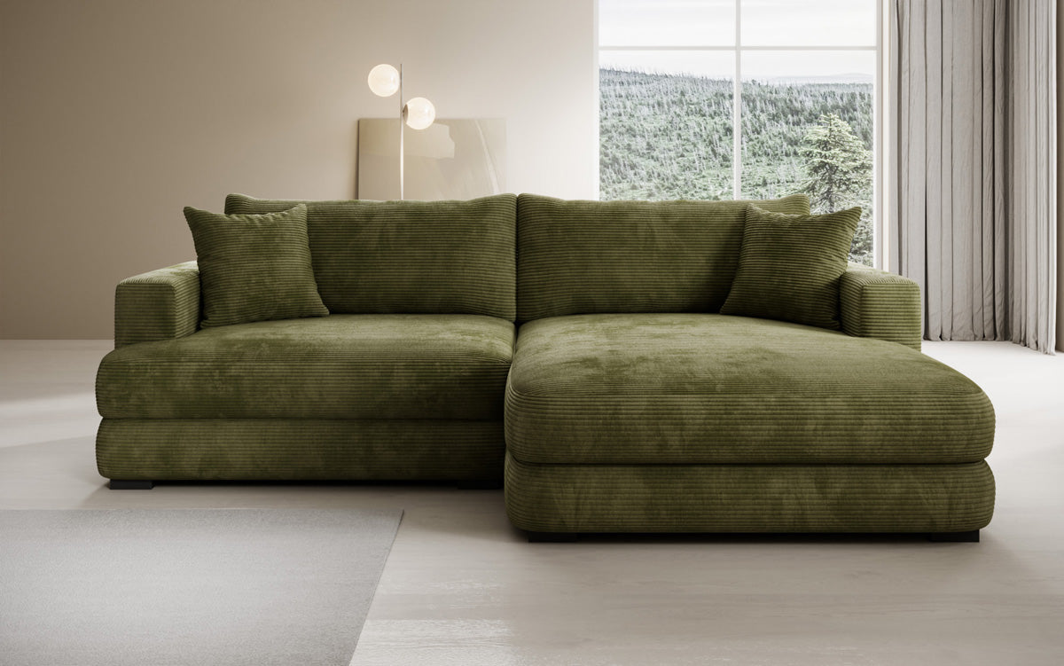 Designer Ecksofa Lima in Cord