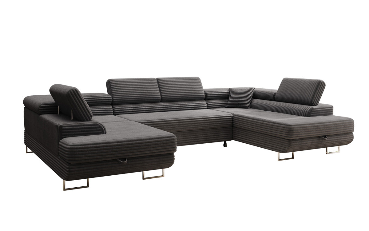 Designer Sofa Vigo mit Schlaf - und Klappfunktion in Cord
