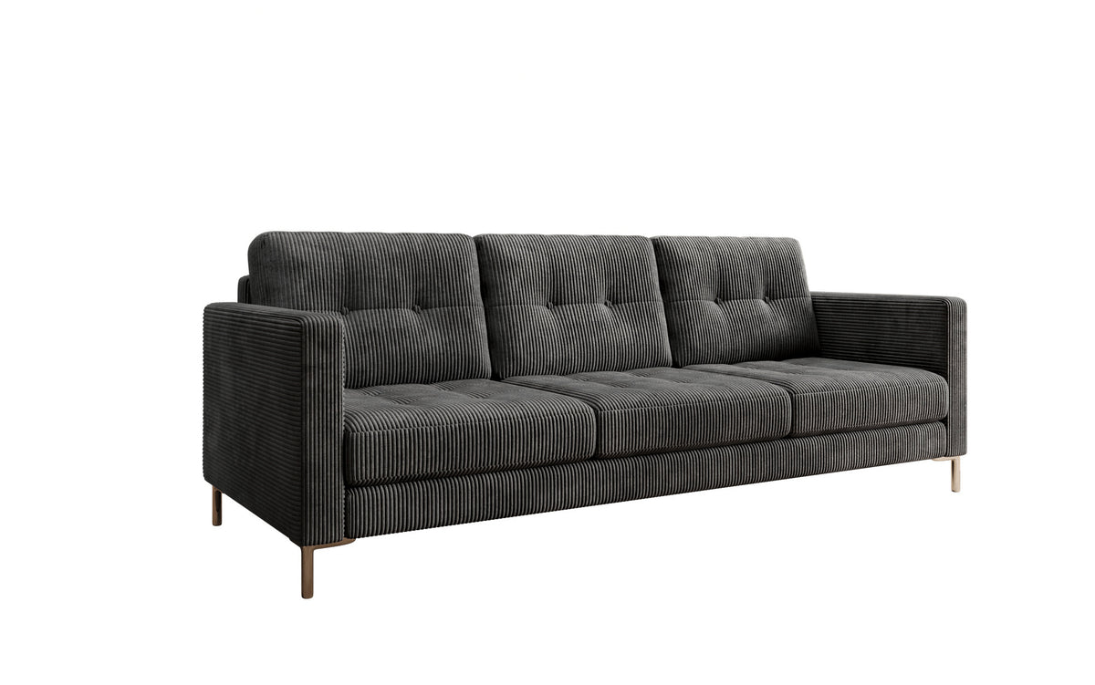 Designer 3 Sitzer Sofa Harvey mit Schlaf- und Klappfunktion in Cord
