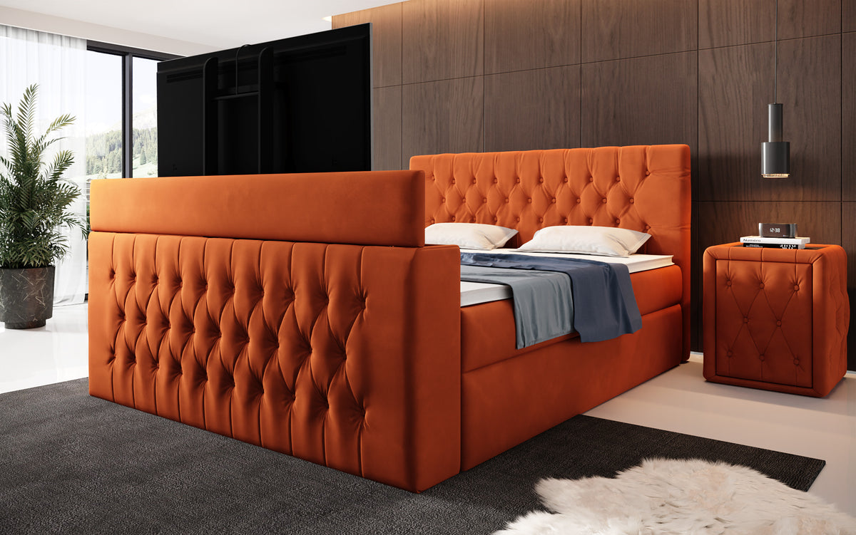 Boxspringbett Velano mit TV Lift und Stauraum